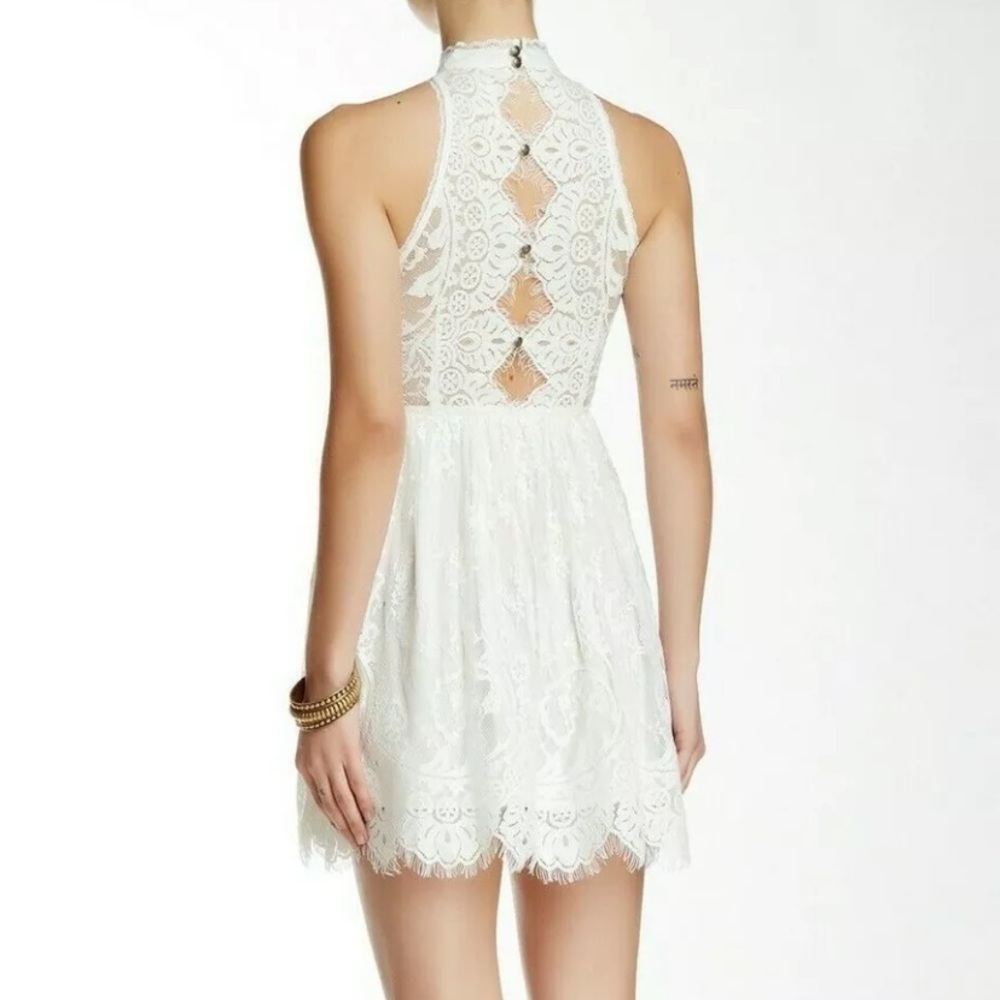 M2 Free‎ People Coquette Cottagecore Lace White Cotton Ethereal Wedding XS - Picture 2 of 7